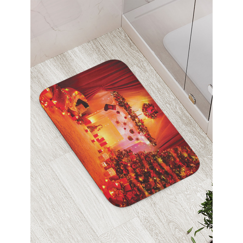 Noel New Years Theme Bath Mat