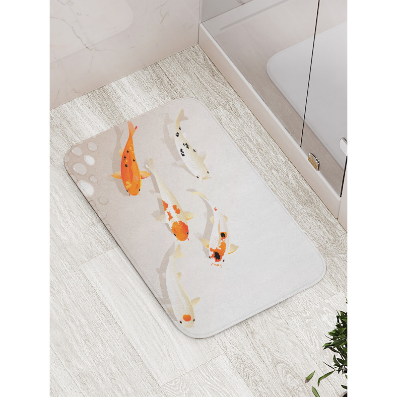 Traditional Spotted Koi Fish Bath Mat