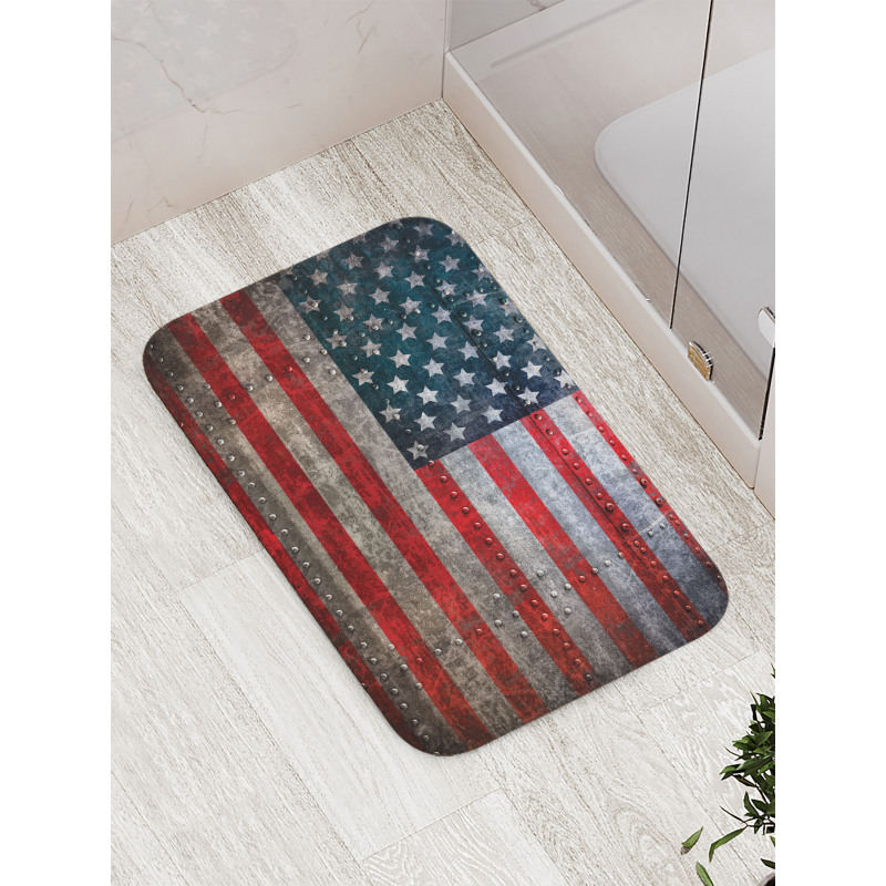 US Flag Plate Bath Mat