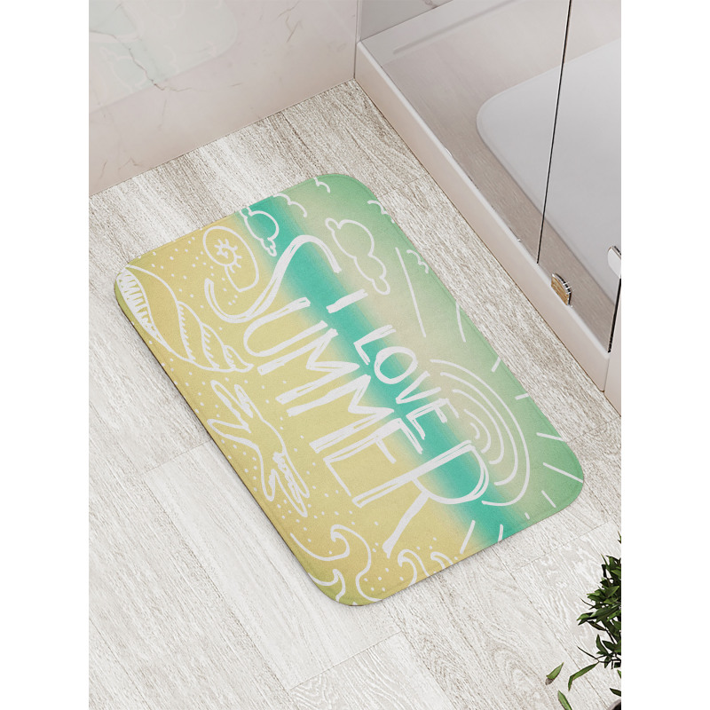 Motivational Sun Words Bath Mat