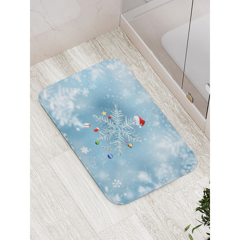 Noel Ornate Snowflake Bath Mat