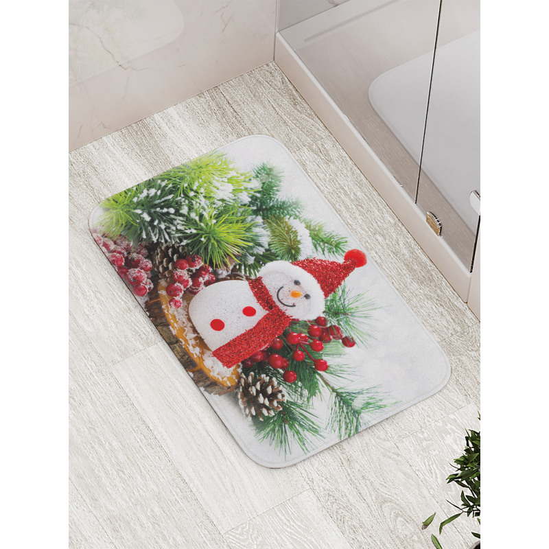 Funny Snowman Bath Mat