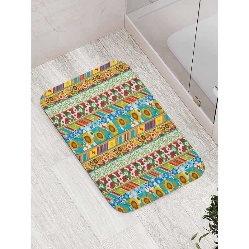 Patchwork Style Spring Bath Mat