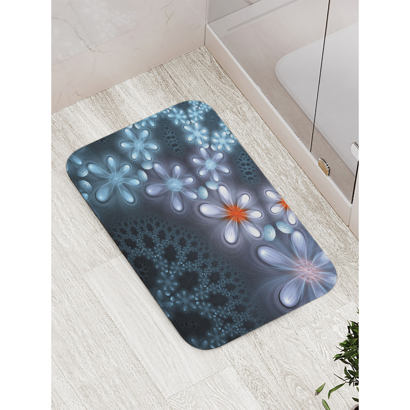 Vibrant Floral Pattern Bath Mat