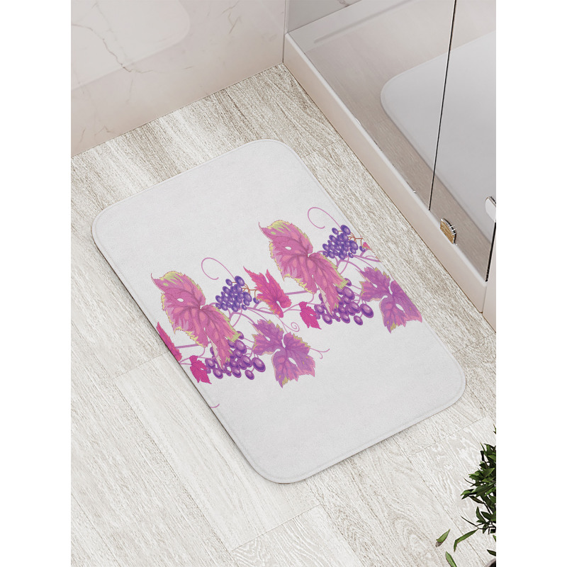 Vibrant Leaf and Plant Bath Mat