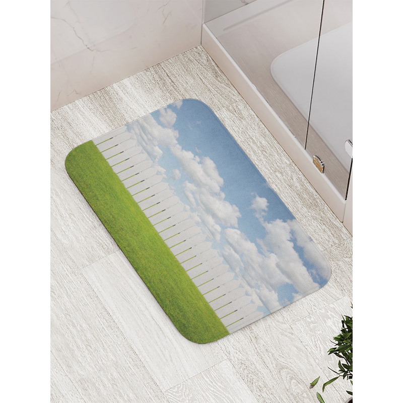 Sky with Clouds Farm Bath Mat