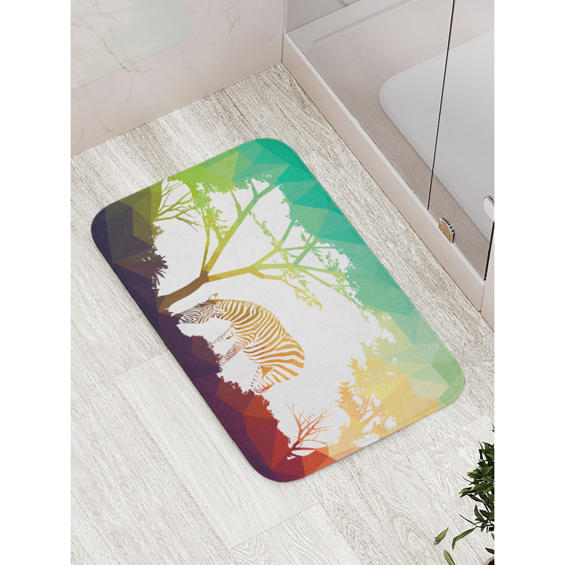 Vivid Safari Zebras Bath Mat