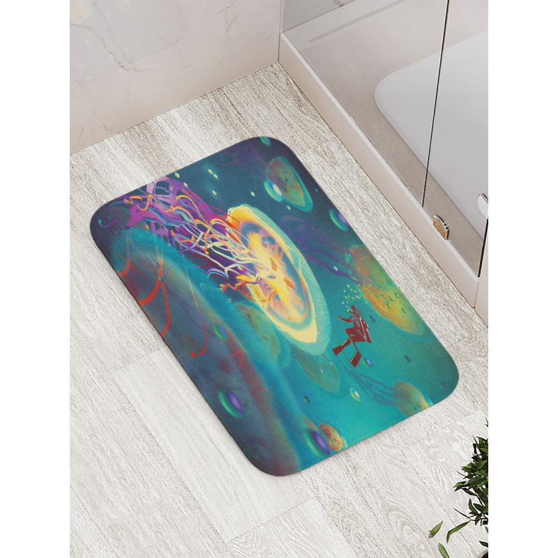 Submarine Jellyfish Bath Mat