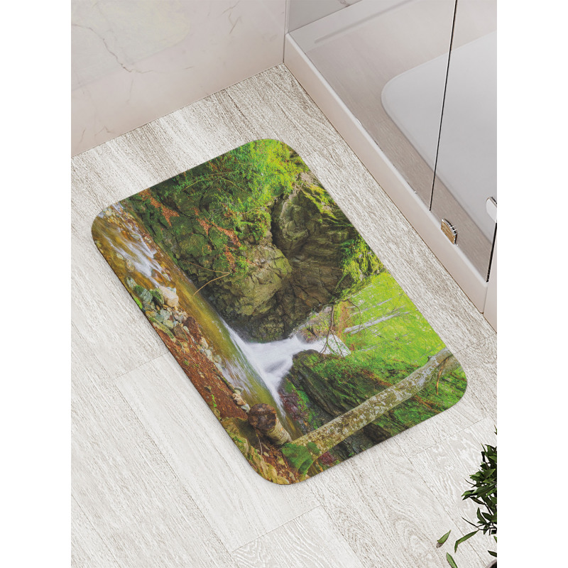 Spring Waterfall Nature Bath Mat