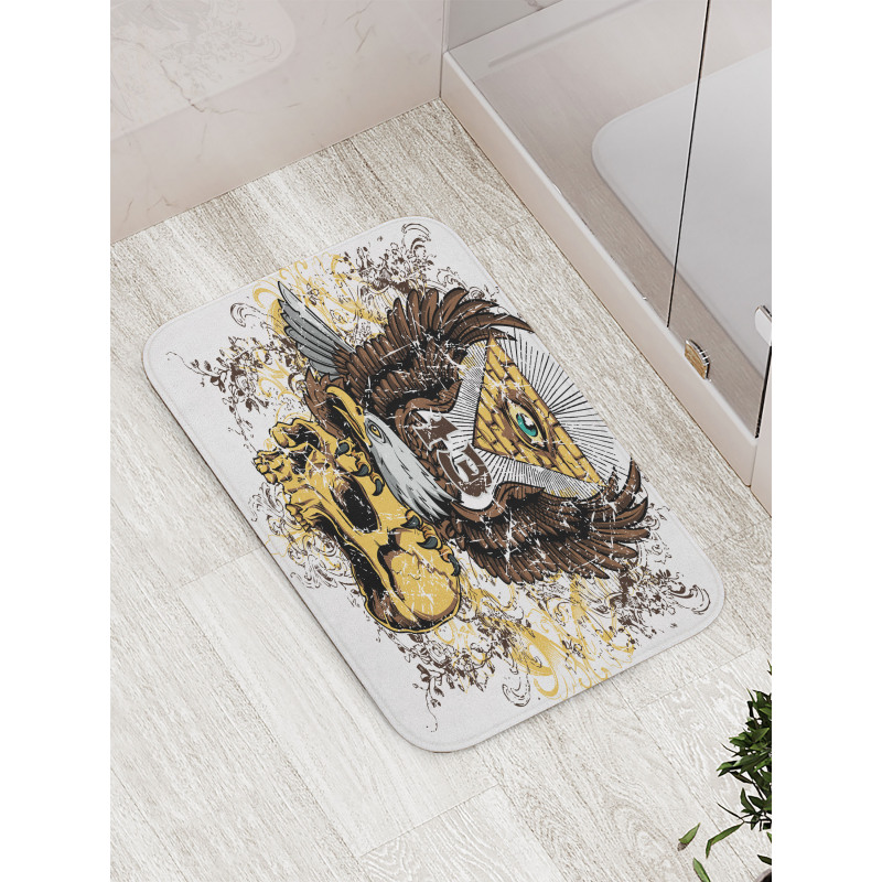 American Eagle on Skull Bath Mat