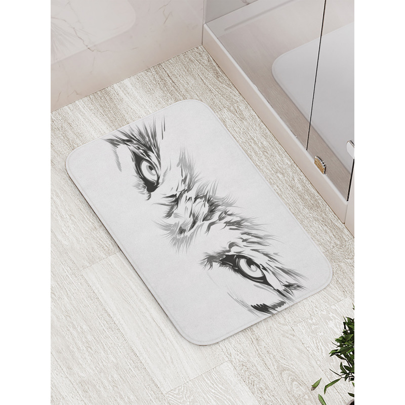 Winter Animal Wild Wolf Bath Mat