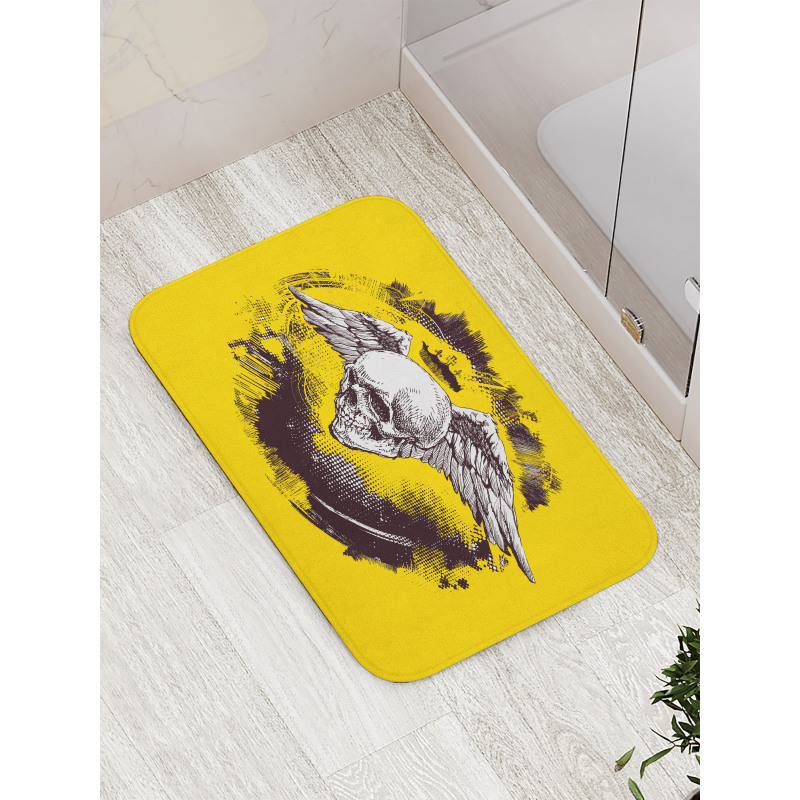 Death Angel Wings Skull Bath Mat