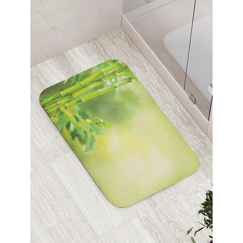 Bamboos Green Trees Bath Mat