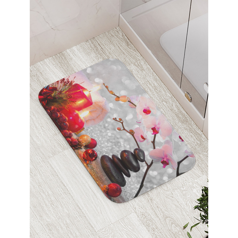 Winter Orchid Stone Bath Mat