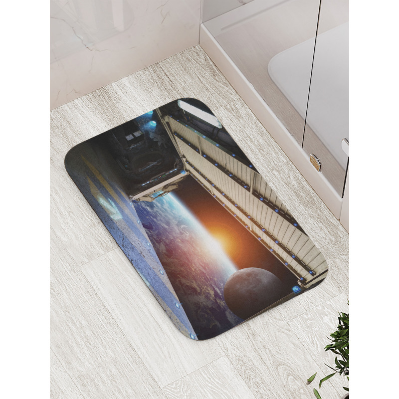 Earth Galaxy Space Bath Mat