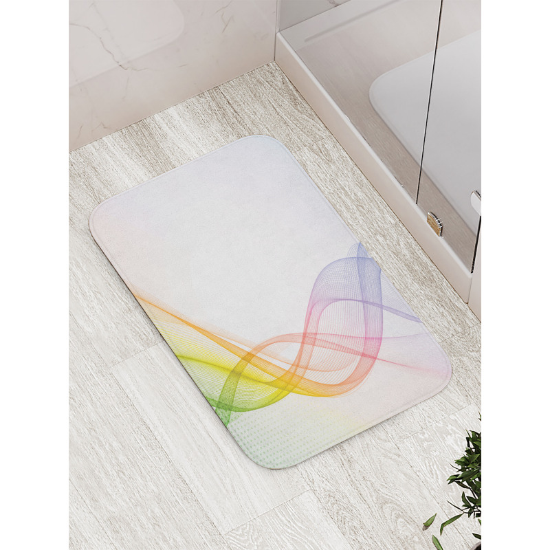 Rainbow Wavy Smoke Bath Mat