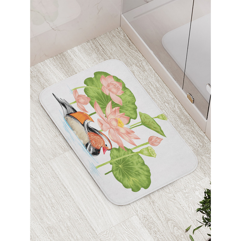 Mandarin in Pond Bath Mat