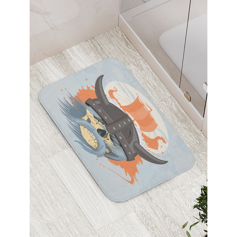 Ghost Warrior Cartoon Bath Mat