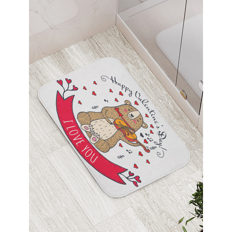 Bear and Violin Bath Mat