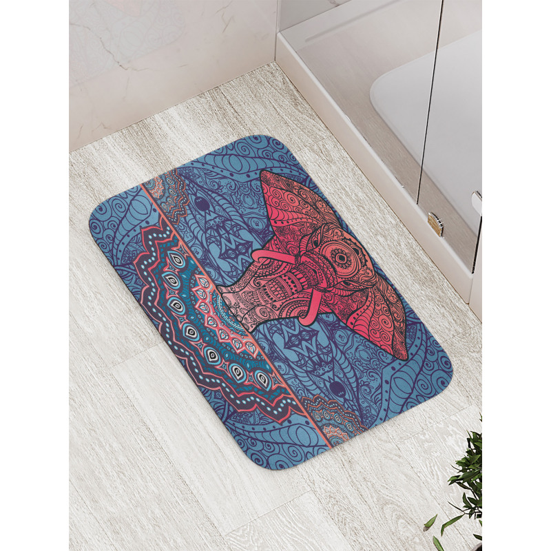 Oriental Sprials Cosmos Bath Mat