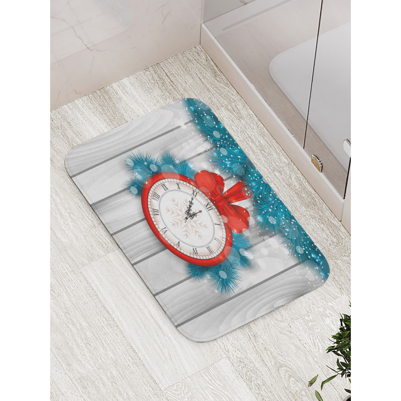 Midnight Clock Pine Bath Mat