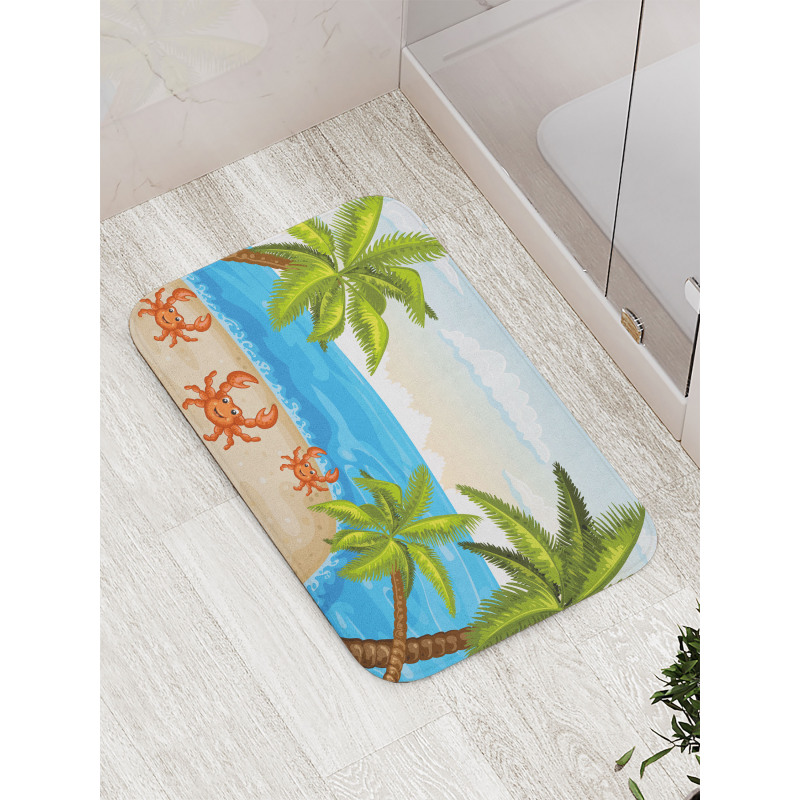 Palm Trees and Crabs Bath Mat