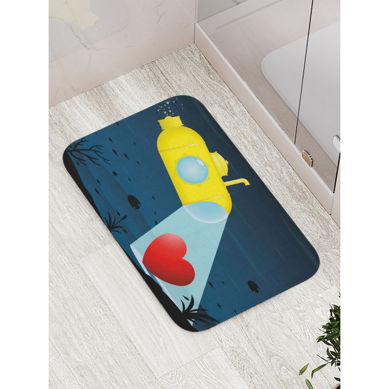 Ocean Heart Bath Mat