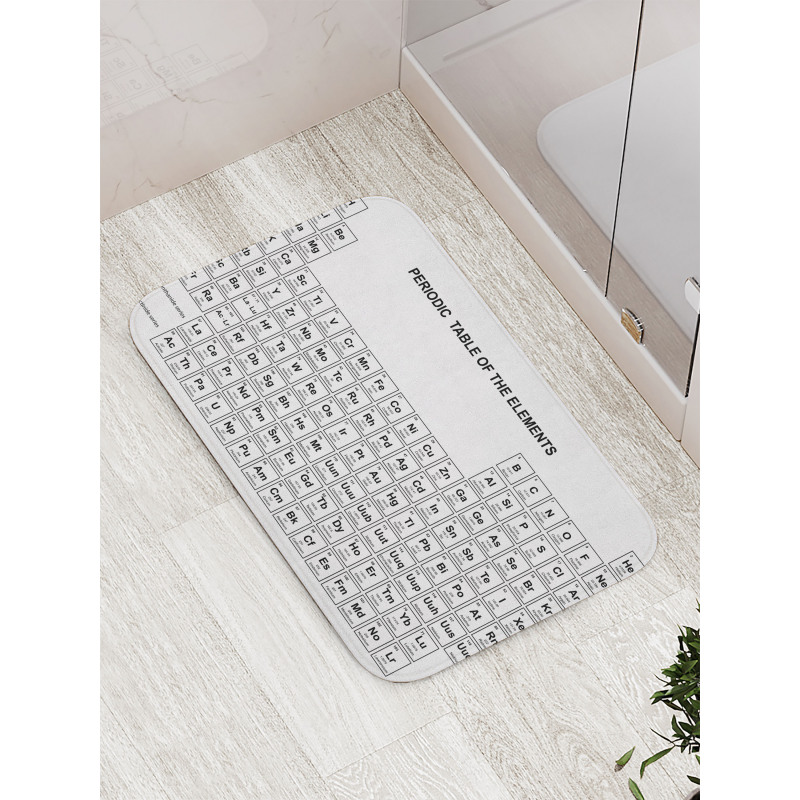 Element Table Chemisty Bath Mat