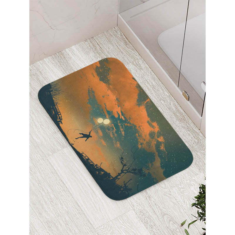 Starry Night Sky Fun Bath Mat