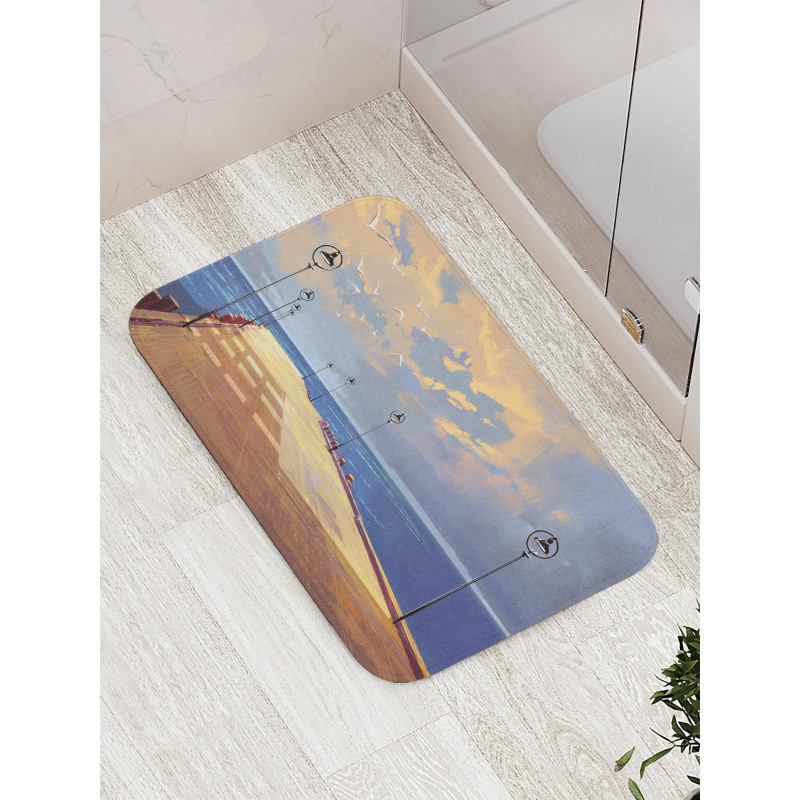 Bridge Pier Sea Harbor Bath Mat