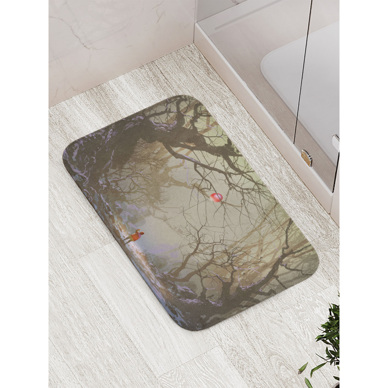 Tree Branch in Forest Bath Mat