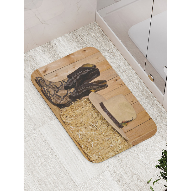 Texas Snake Cowboy Bath Mat