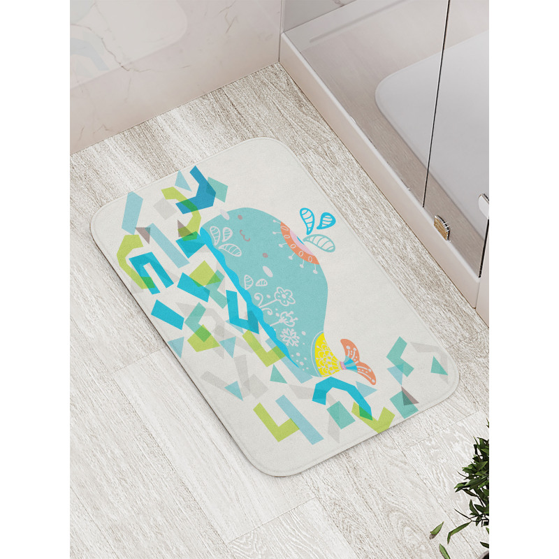 Smile Whale Cartoon Bath Mat