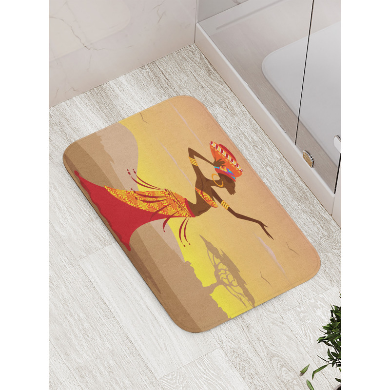 Desert Gulls Folkloric Bath Mat