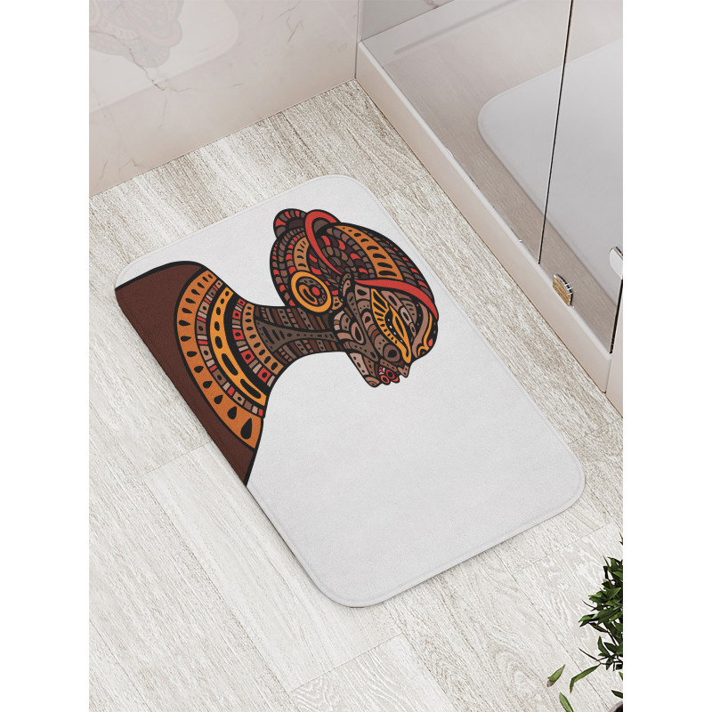 Exotic Totem Mask Bath Mat