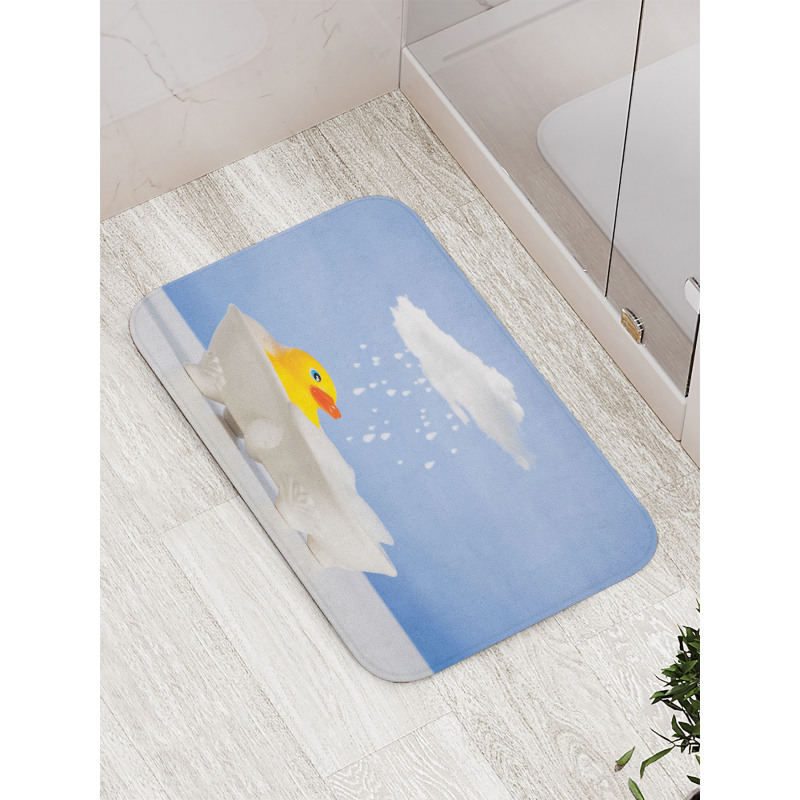Duck Taking Bath Bath Mat