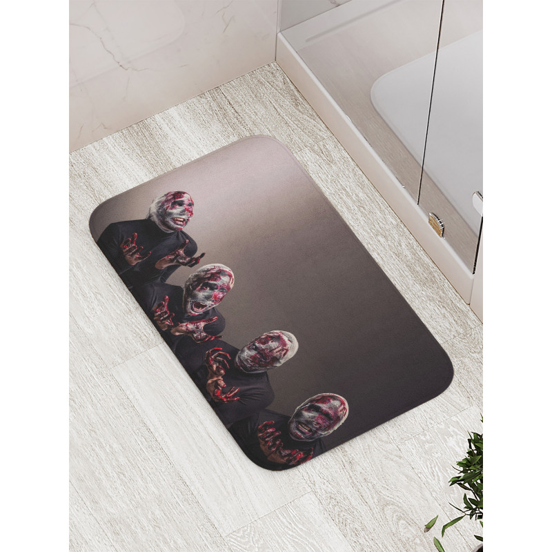 Screaming Scary Zombies Bath Mat