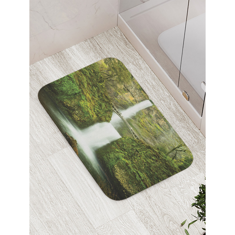 Waterfall Oregon Bridge Bath Mat