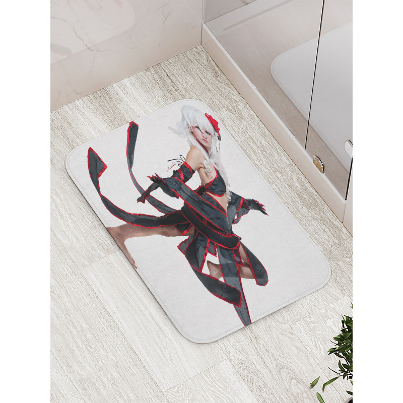 Warrior Style Girl Bath Mat