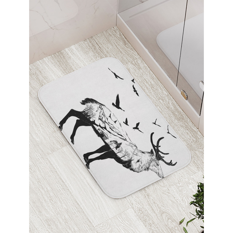 Mountain and Cottage Bath Mat