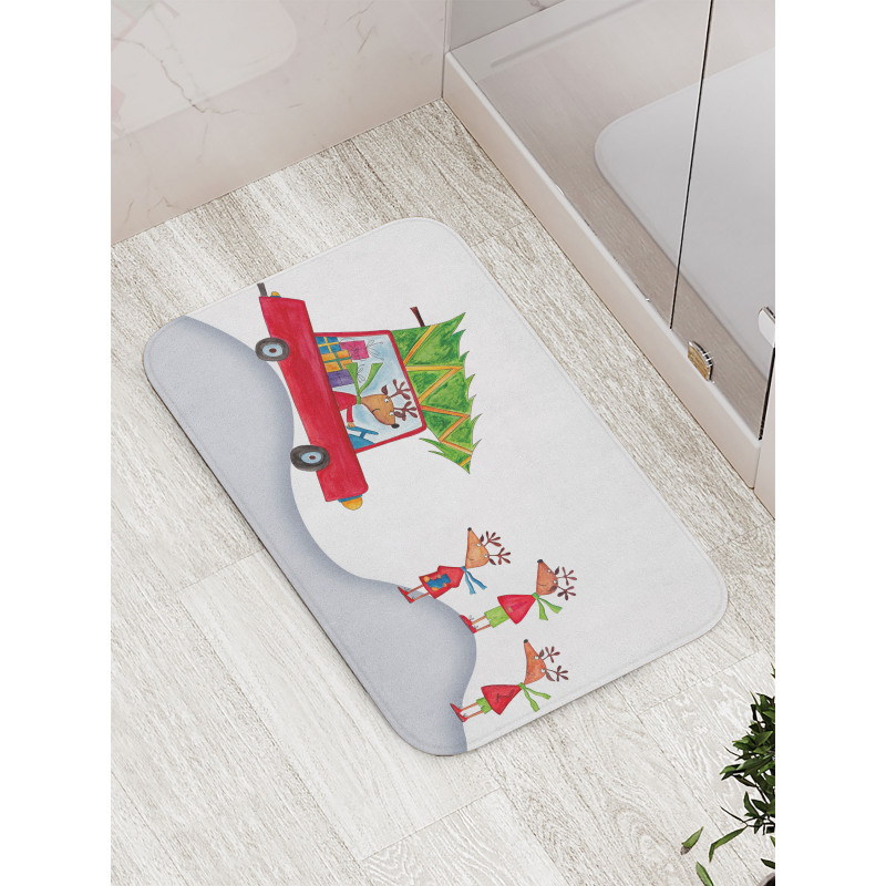 Reindeer Family Noel Bath Mat