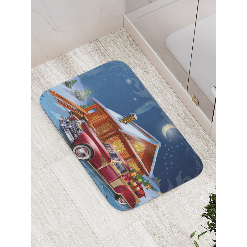 Wooden Lodge Truck Bath Mat