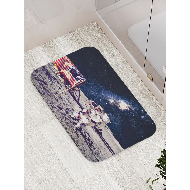 USA Flag and Astronaut Bath Mat