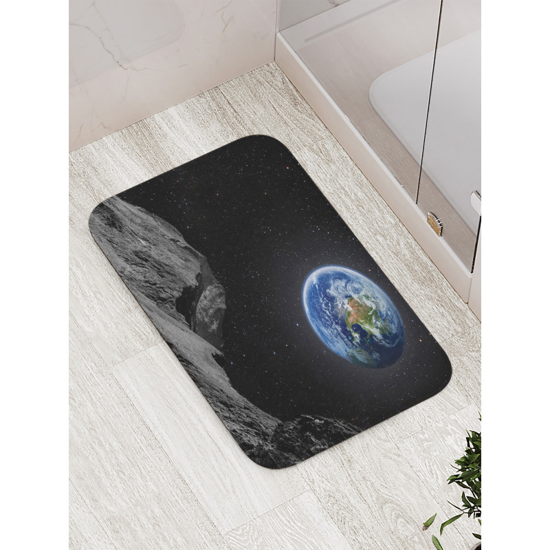 Moon Mars Planet Earth Bath Mat