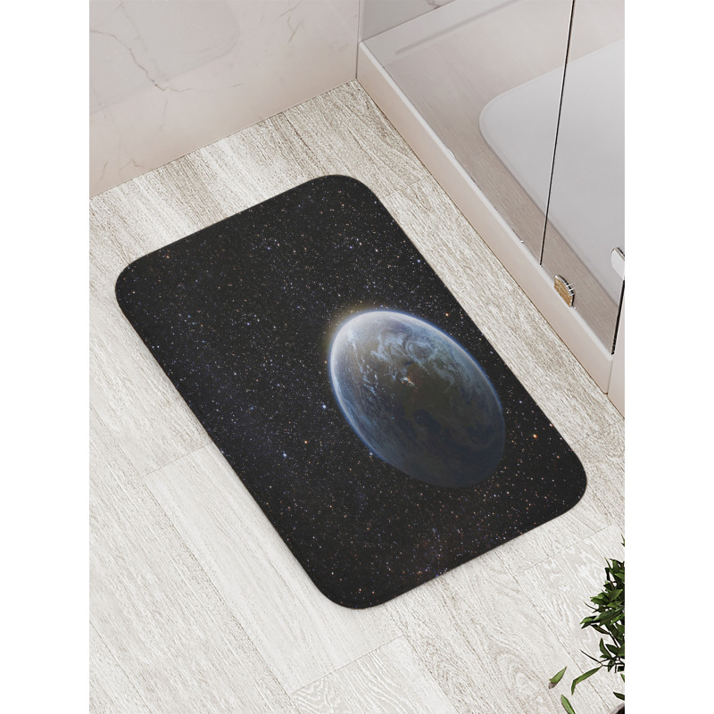 Moon Planet Earth Cosmos Bath Mat