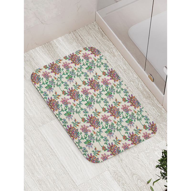 Colorful Flowers Bath Mat