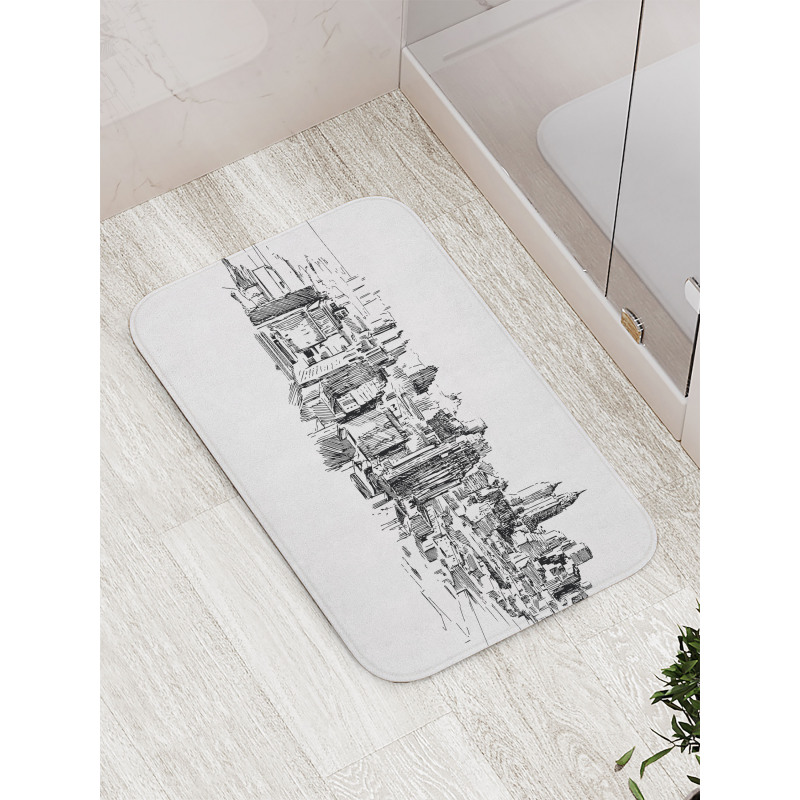 NYC Historical Sketch Bath Mat