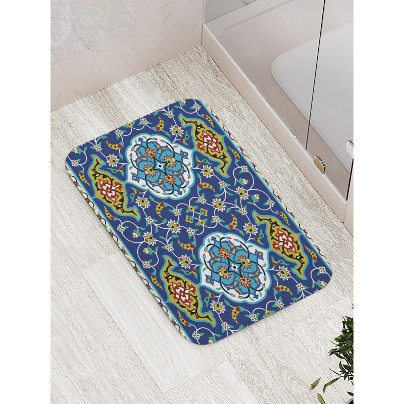 Oriental Tile Effects Bath Mat