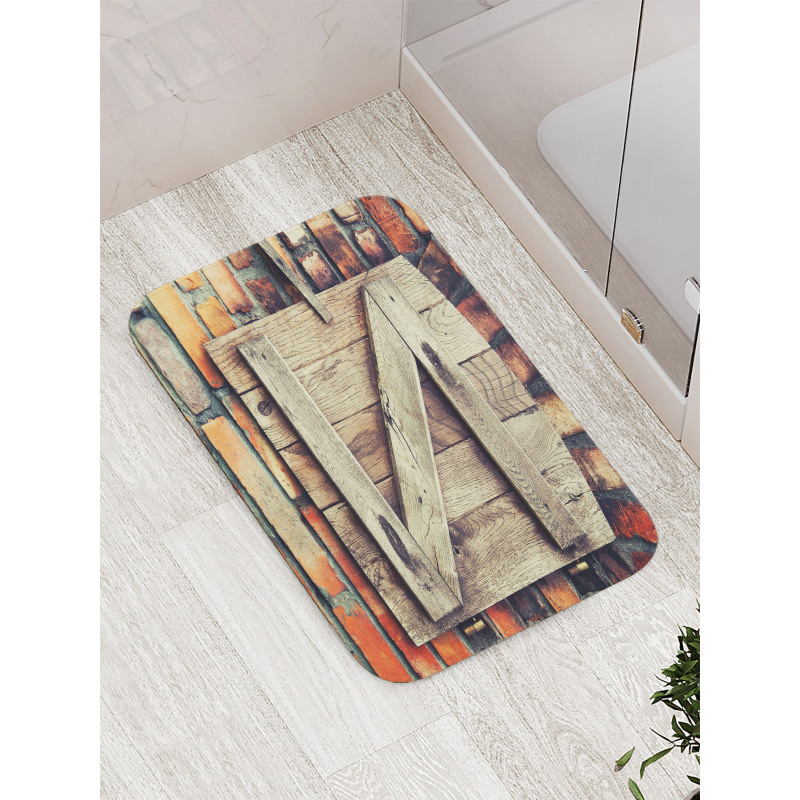 Natural Red Brick House Bath Mat