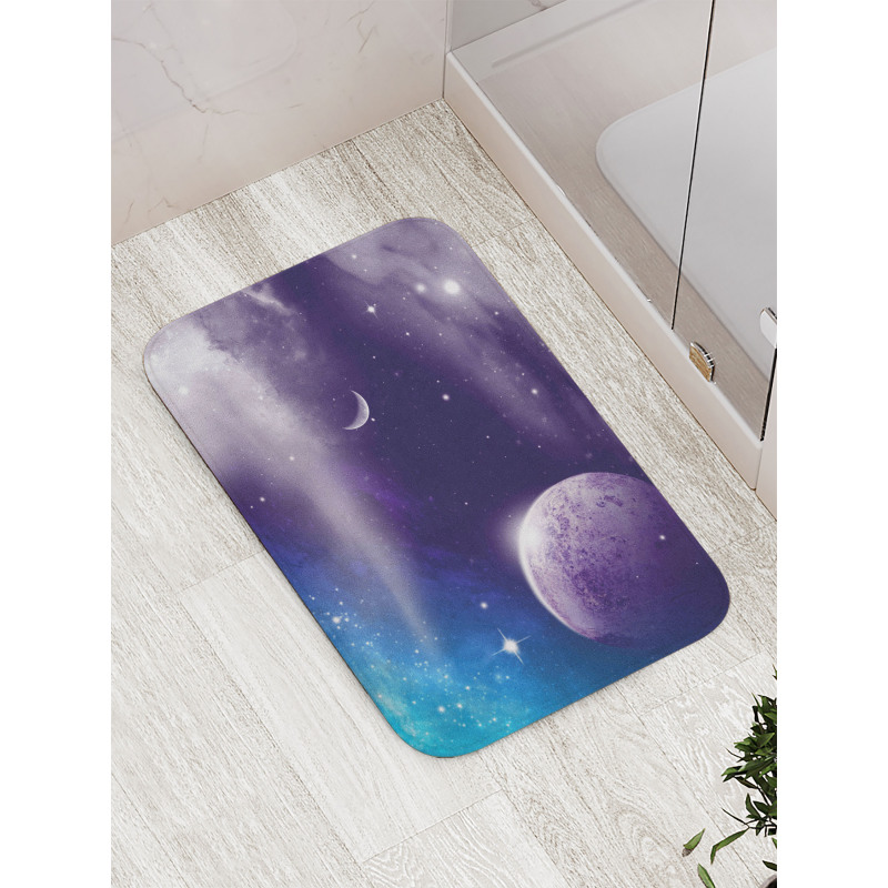 Starry Night Sky Scenery Bath Mat